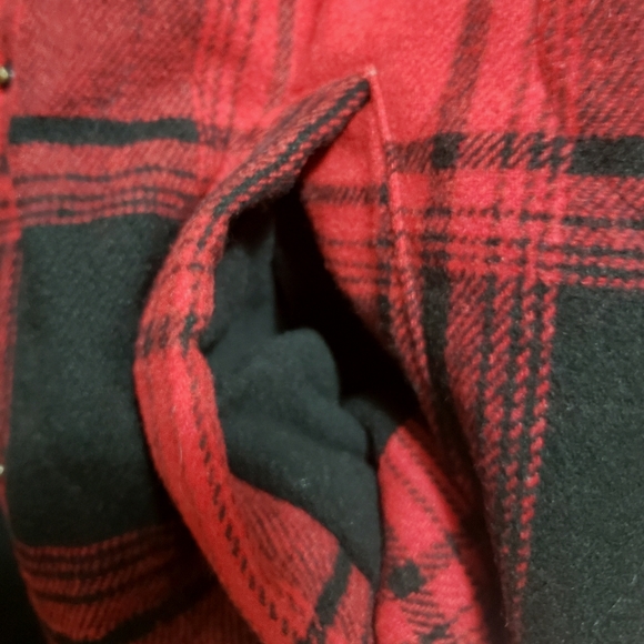NWT Maurices Womans Red Flannel Fleece Lined Jacket - Picture 5 of 11